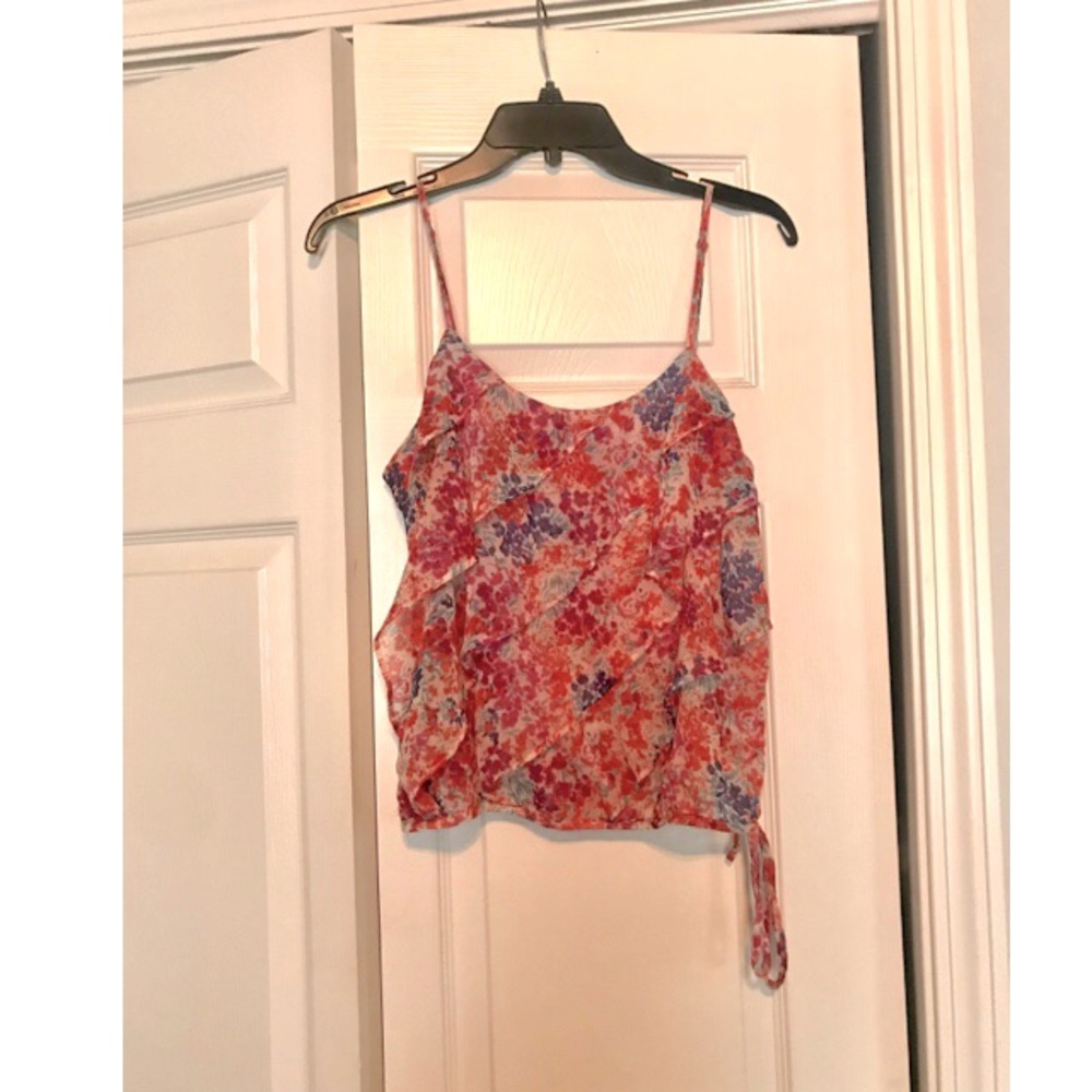 American Eagle Outfitters floral crop shirt